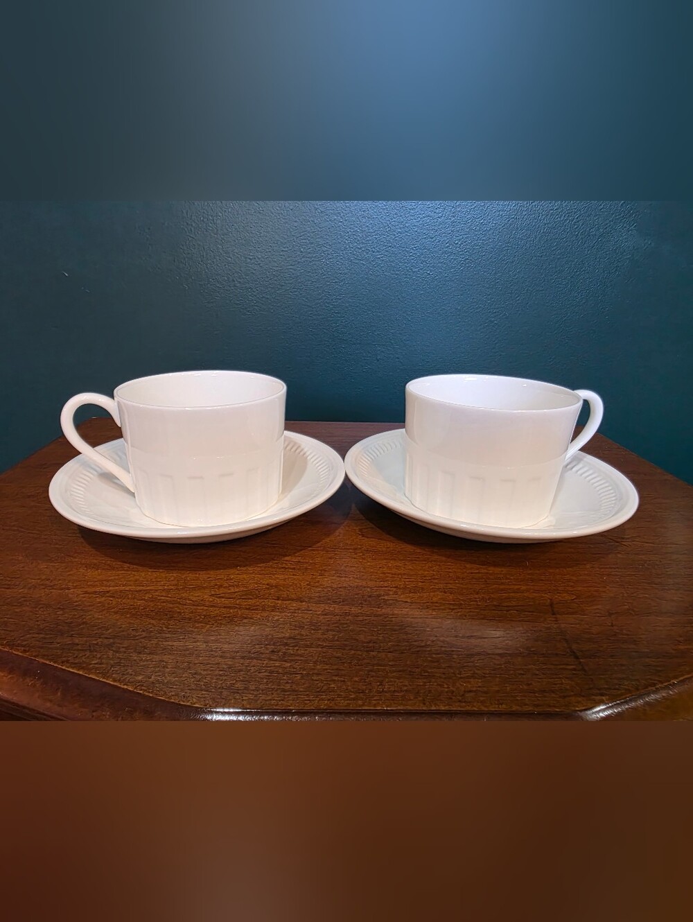 Wedgwood Colosseum Bicentenary Bone China Cups & Saucers Set of 2